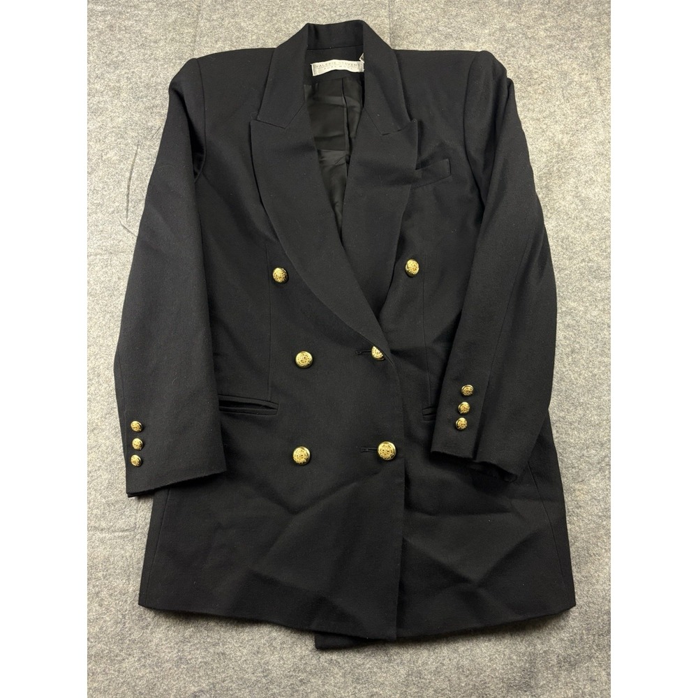 VTG 80s Valerie Stevens Women's 8/10 Pure Wool Double Breasted Blazer Pant Set
